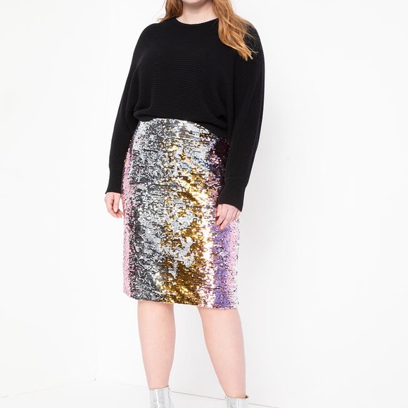 Eloquii Dresses & Skirts - Eloquii Studio Variegated Sequin Pencil Skirt Size 16